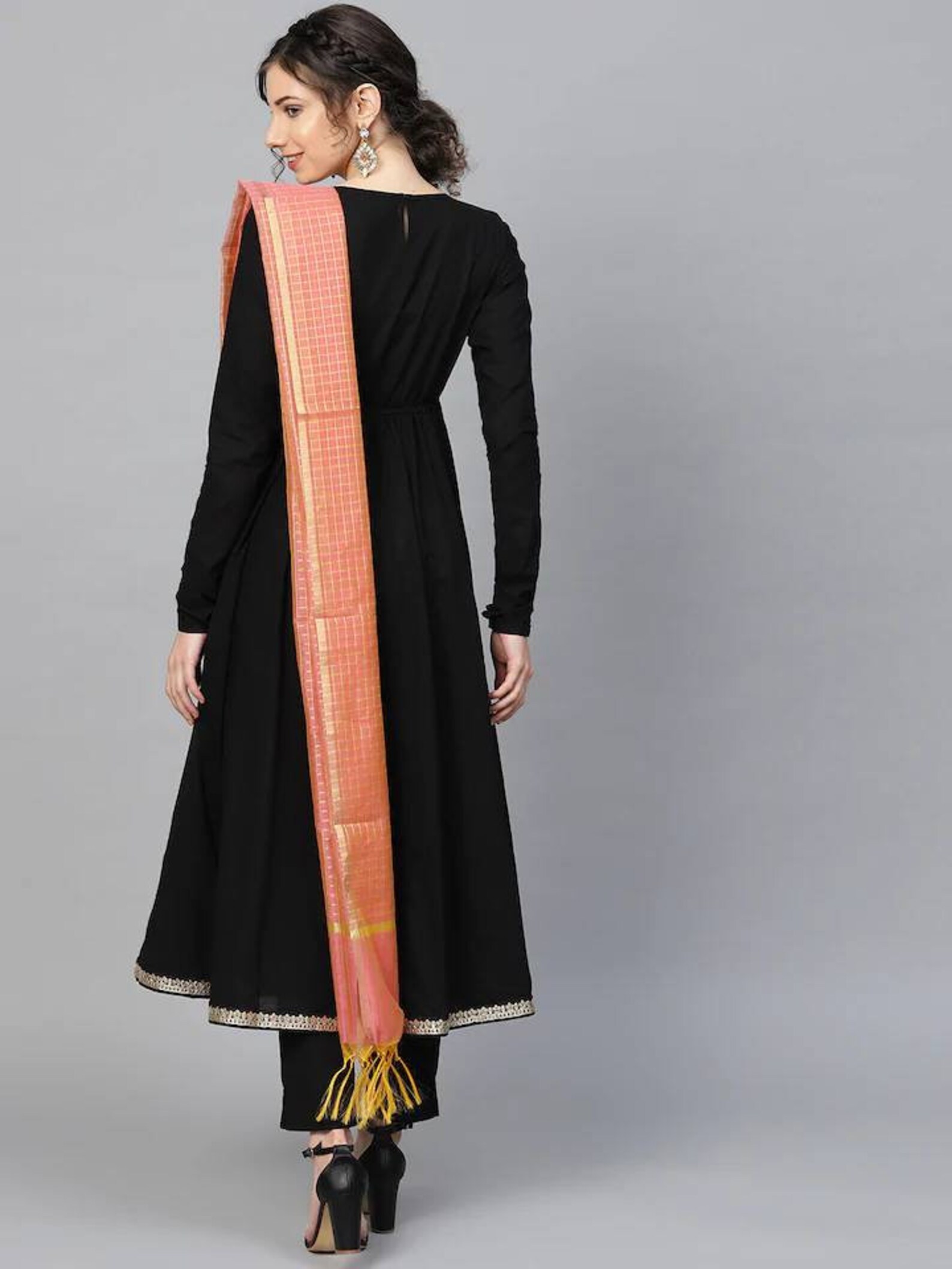 anarkali kurta black