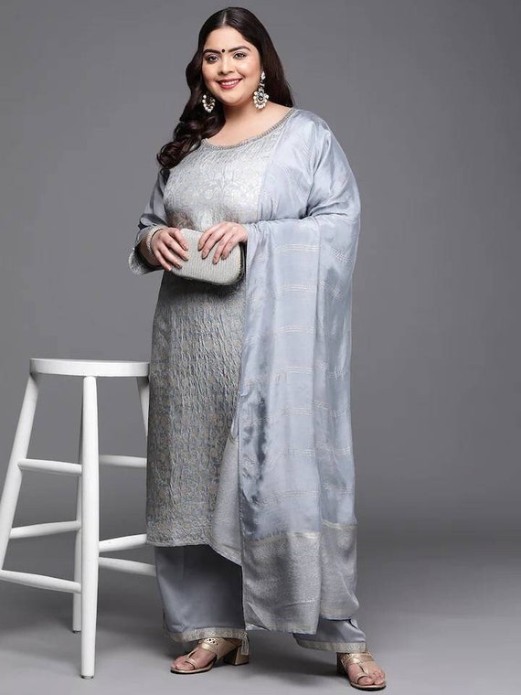 Greyish Silver Ethnic Embroidered Designer Lehenga Kurti Set | Long choli  lehenga, Lehenga style, Designer dresses indian