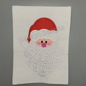 Santa Christmas Shirt, Custom Design, Children, Machine Embroider Applique Shirt, Holiday