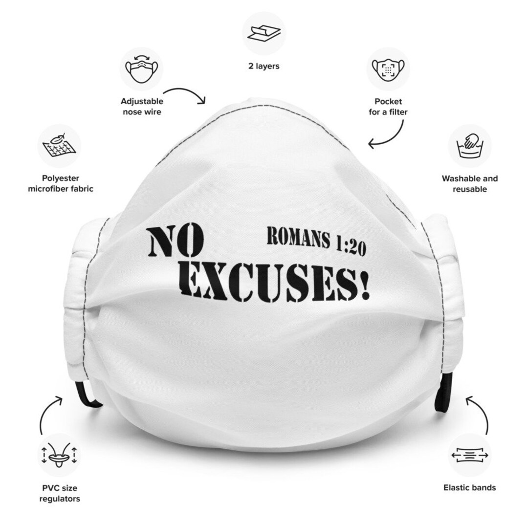No Excuses Premium Face Mask Etsy UK