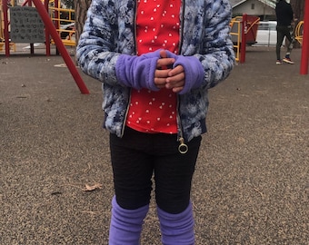 Childrens Complete Set ~The Ultimate Warmers ~ Handwarmers ~ Legwarmers ~ Armwarmers ~ Kids Size ~ Fleece ~ Children ~ Youth ~ Warm ~ Unisex