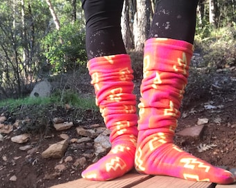 TheUltimateSocks~HotLightning~FleeceSocks~KneeHigh~ScrunchSocks~Legwarmers~Fun~Warm~Unisex~Bootsocks~ExtraLayers~GreatGift~