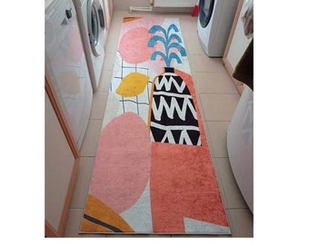 Ananas Muster Flur Teppich - Rutschfester Waschbarer Dekorativer Eingangsteppich - Rutschfester Küchenteppich Oder Matte