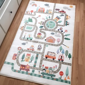 洗える滑り止め加工の子供部屋用カーペット - 車用マット - 車用カーペット - 道路用ラグ