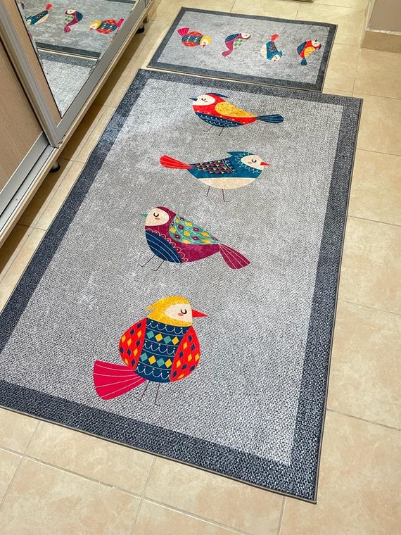 Non-slip Based Washable Decorative Entryway Carpet Decoratif Runner Non  Slip Kitchen Rug or Mat 