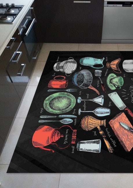 Buy Miss Chef Patterned Kitchen Rug Machine Washable Non Slip Kitchen Rug  Mat Mother's Day Gift Online in India 