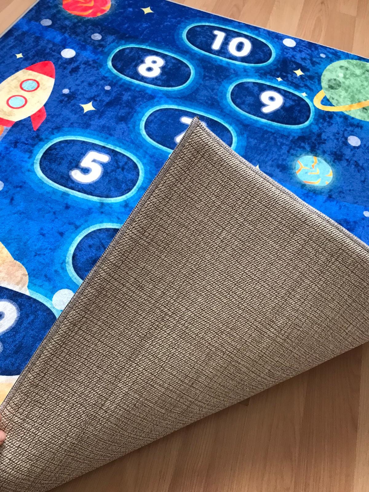 Non Slip Based Kids Rug Washable Play Kids Mat Nursery Rug Etsy