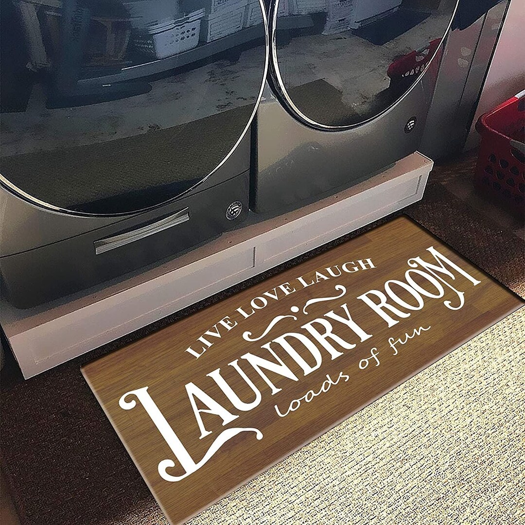 Printed Laundry Room Area Rug machine Washable Nonslip Etsy