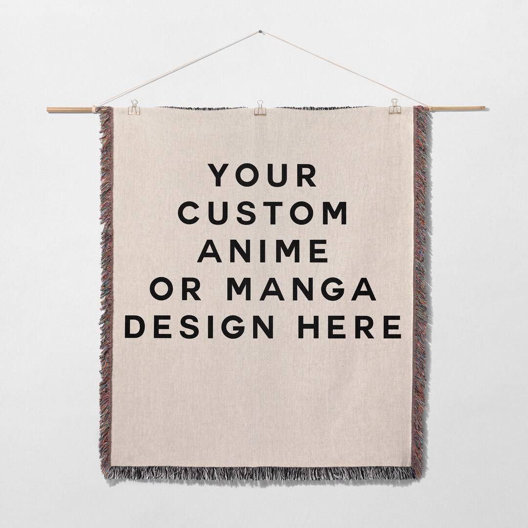 Custom Anime Manga Woven Blanket Personalized Anime Tapestry Throw Blanket Etsy