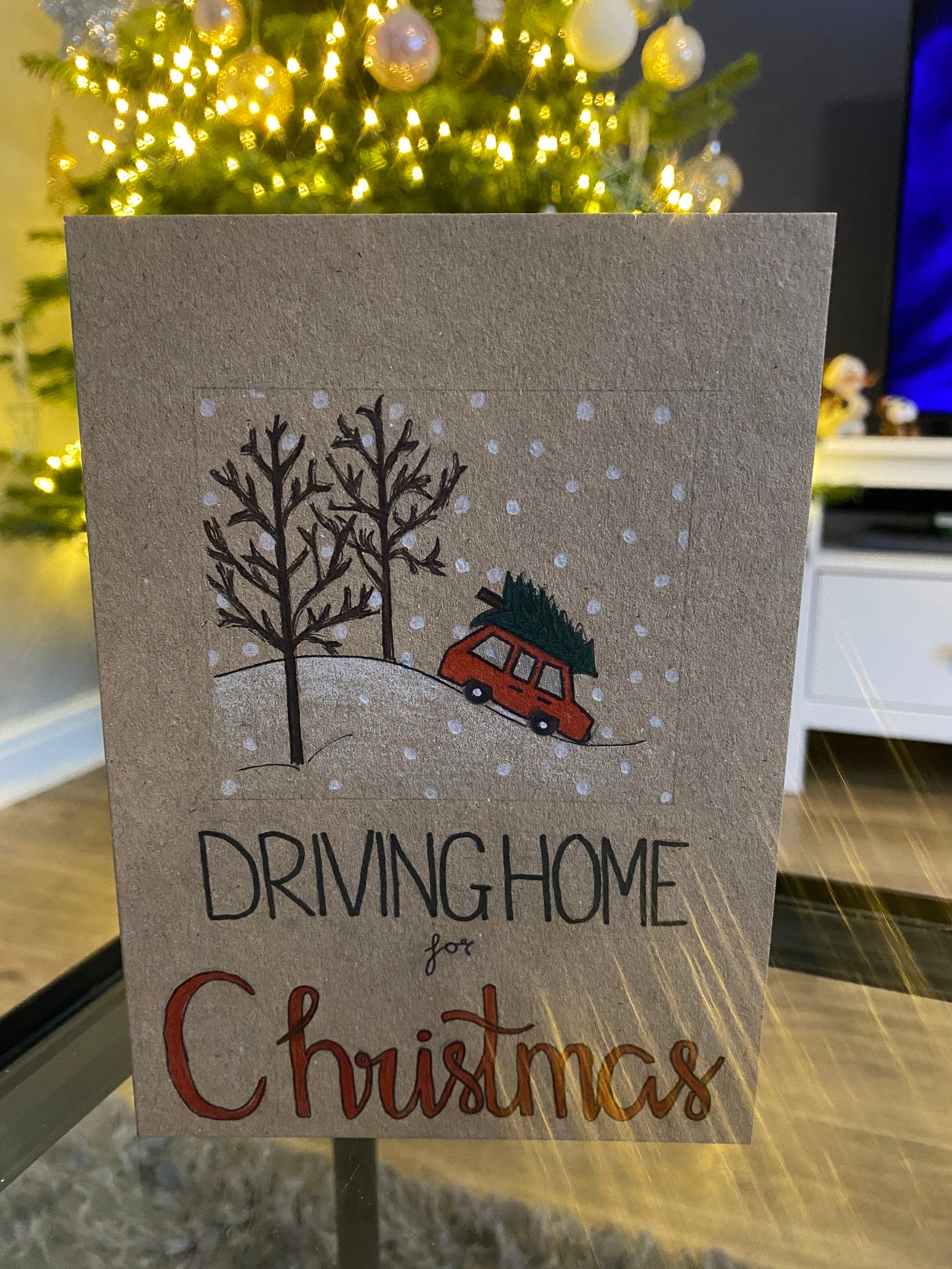 Driving Home for Christmas Card Etsy