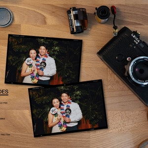 Retro Medium Format Film Strip 4x6 Photo booth Template