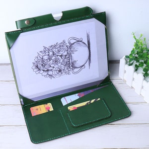 Compatibile con Remarkable Paper Pro Cover, custodia verde per Remarkable 1 Organizer a portafoglio fatto a mano in vera pelle Remarkable 2 Vassoio portapenne 8ICGRE