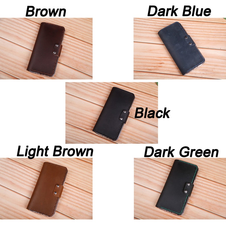 Wristlet Real Leather Sansung Galaxy A10e A010 A21 leather wallet case Thick Handmade Handtooled