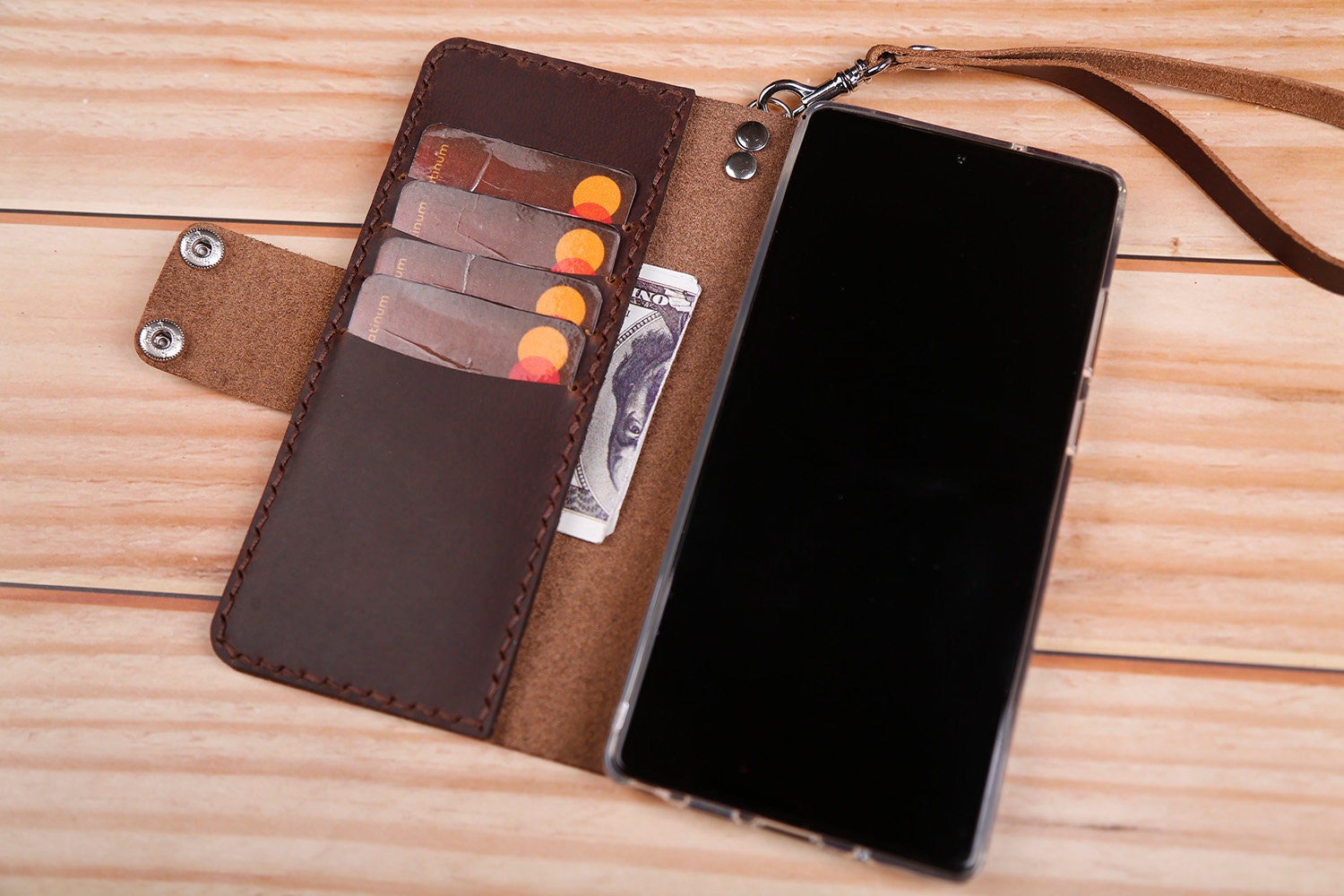 Handtooled Sansung   S20 5G Note10 Note10 S10 case leather wallet Name Initials Man Monogram Leather
