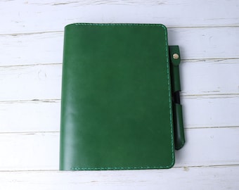 Composition B5 Cover Green Case Leuchtturm1917 MASTER CLASSIC SLIM A4 Handmade Portfolio Genuine Leather notebook Pen tray 8IYBLE