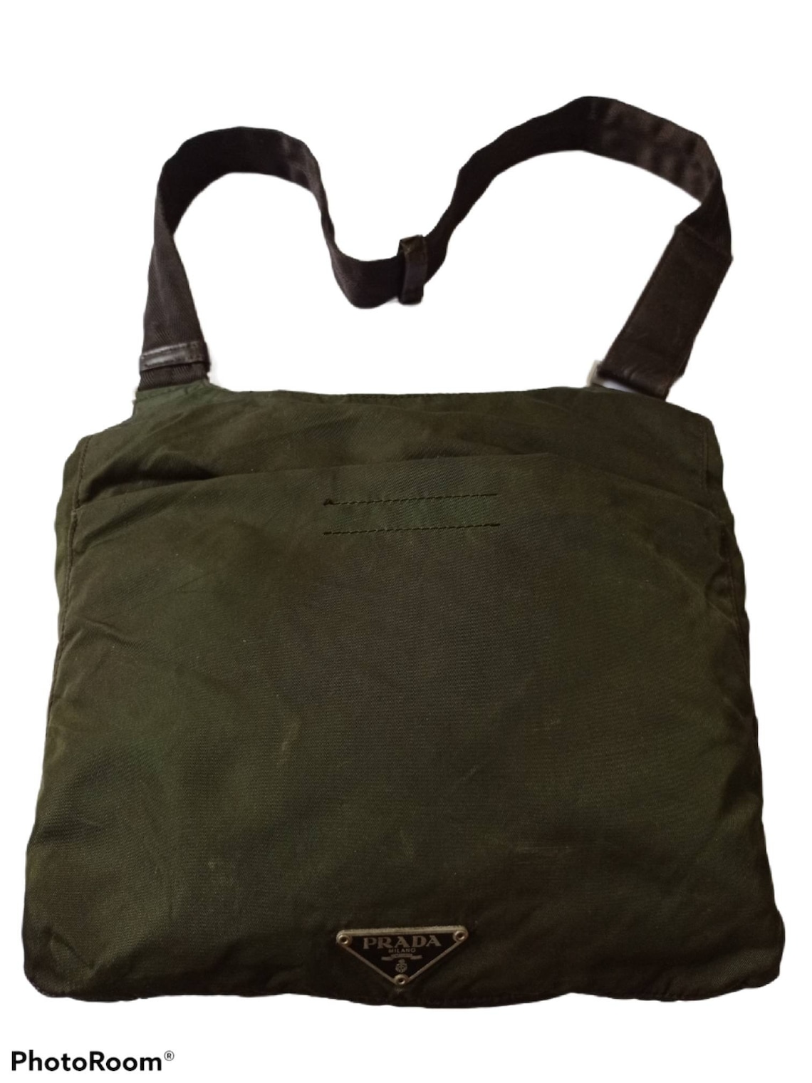 Vintage Prada Nylon Green Sling Bag Crossbody | Etsy