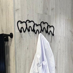 Tooth Coat Rack, Dental Office Decor,minimalist Wall Hook,teeth Metal ...