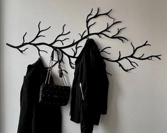 Extra Large Tree Branch Coat Rack Wall Mount, Entryway Organizer Wall, 13 Hook, Unique Wall Decor, Hat Rack, Bag Holder, Hall Tree.