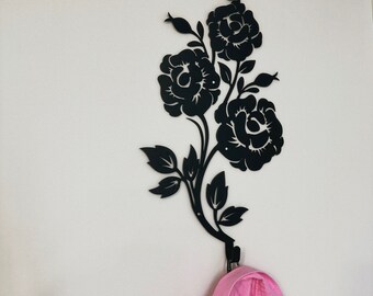 Rose Shaped Wall Hook | Flower Coat Hook | Wall Hanging Rose | Bedroom Wall Hook | Unique Wall Hook | Rose Wall Art | Girt for Her