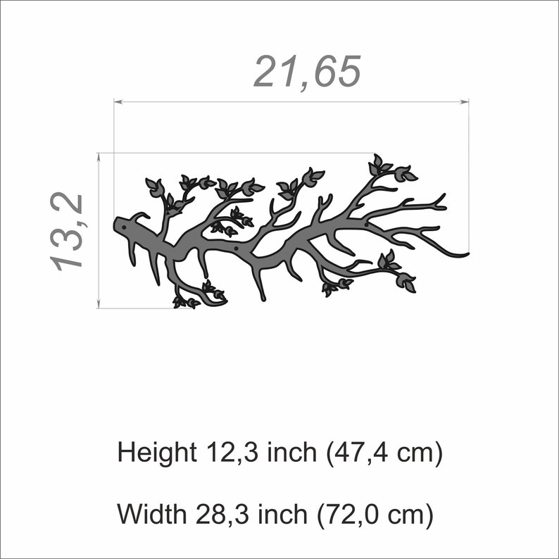 Tree Branches with Leaves Wall Mounted Metal Coat Rack Wall Mount Hanger Branch Steel Coat Hooks Hanger Wall Clothes Rack with Hook image 7