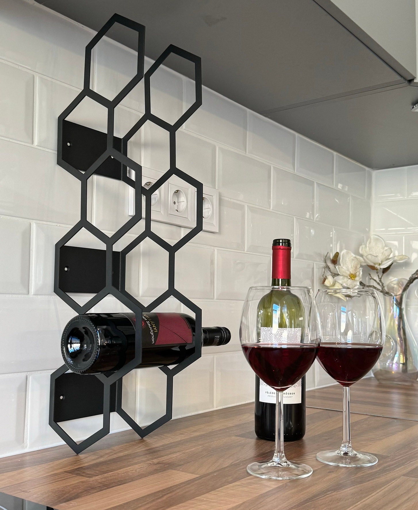 Hexagon Wine Rack Etsy UK
