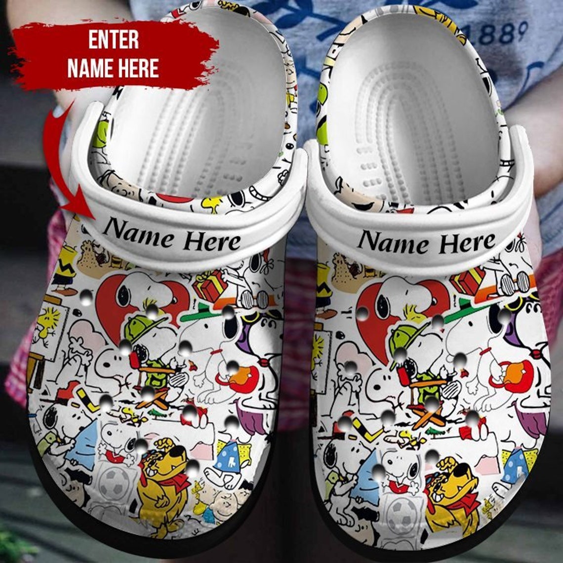 Snoopy Crocs Crocband Clog Crazy about Snoopy Clog Etsy