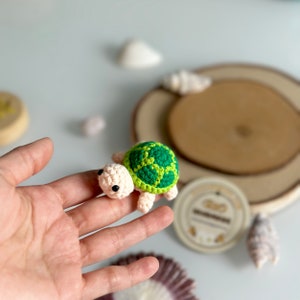 Rio Handmade Turtle Crochet Keychain, Amigurumi Turtle, Cute Gift image 9