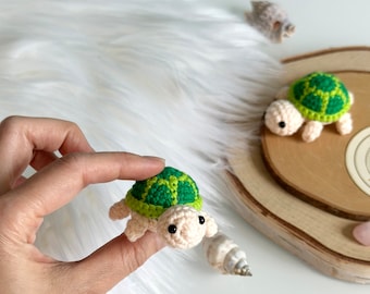 Rio Handmade Turtle Crochet Keychain, Amigurumi Turtle, Cute Gift