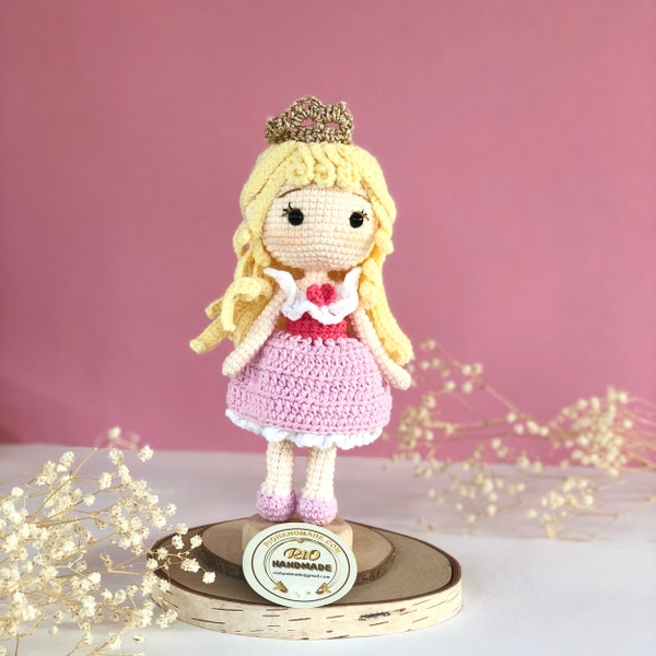 Handmade Princess Inspired Doll Crochet, Cute Princess, Amigurumi Princess Doll, Soft Toy For Baby, Kid, Adult Hobby