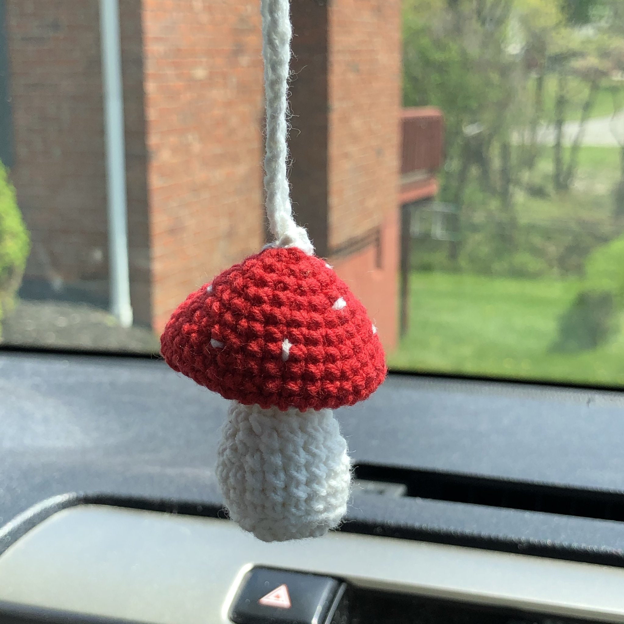 Handmade car rearview mirror charm crochet amigurumi plushie Etsy