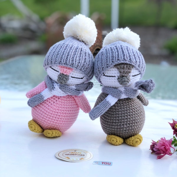 Handmade penguin, crochet penguin, amigurumi, cute, soft toy for baby, toddler, kid, adult hobby