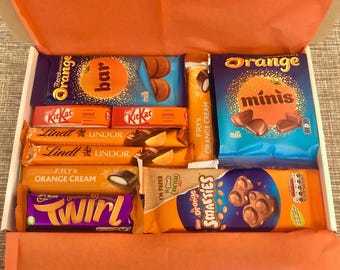 Orange Chocolate Assorted Chocolate Box.Birthdays,Easter,Thank You Gift