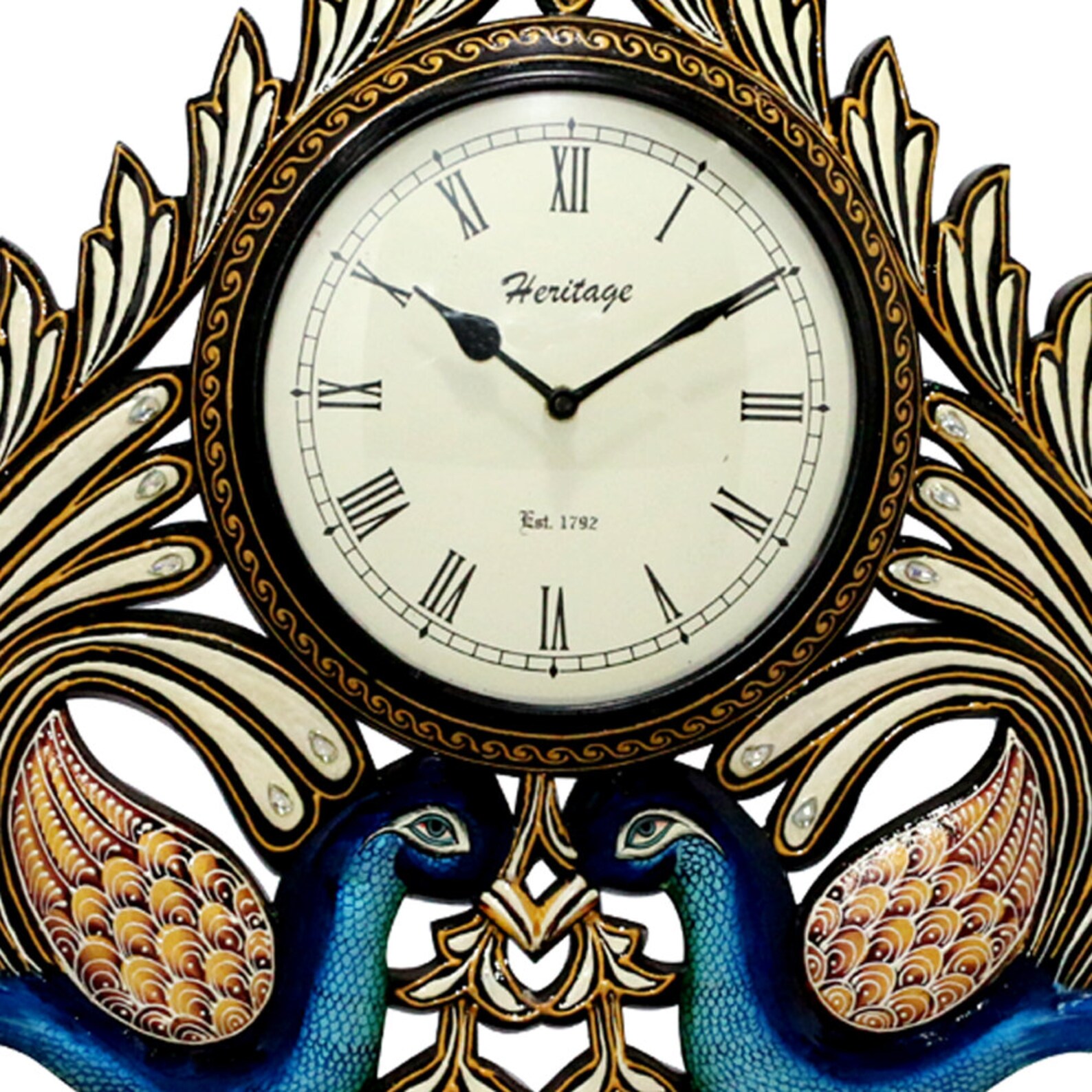 Double Peacock Kite Shape Wall Clock HANDCRAFTED HOME DECOR Etsy