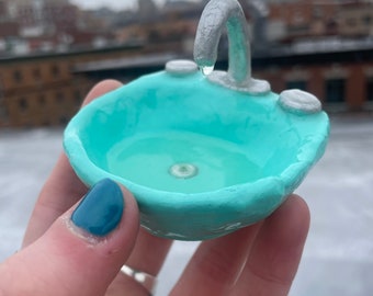 Teal Sink Incense Holder