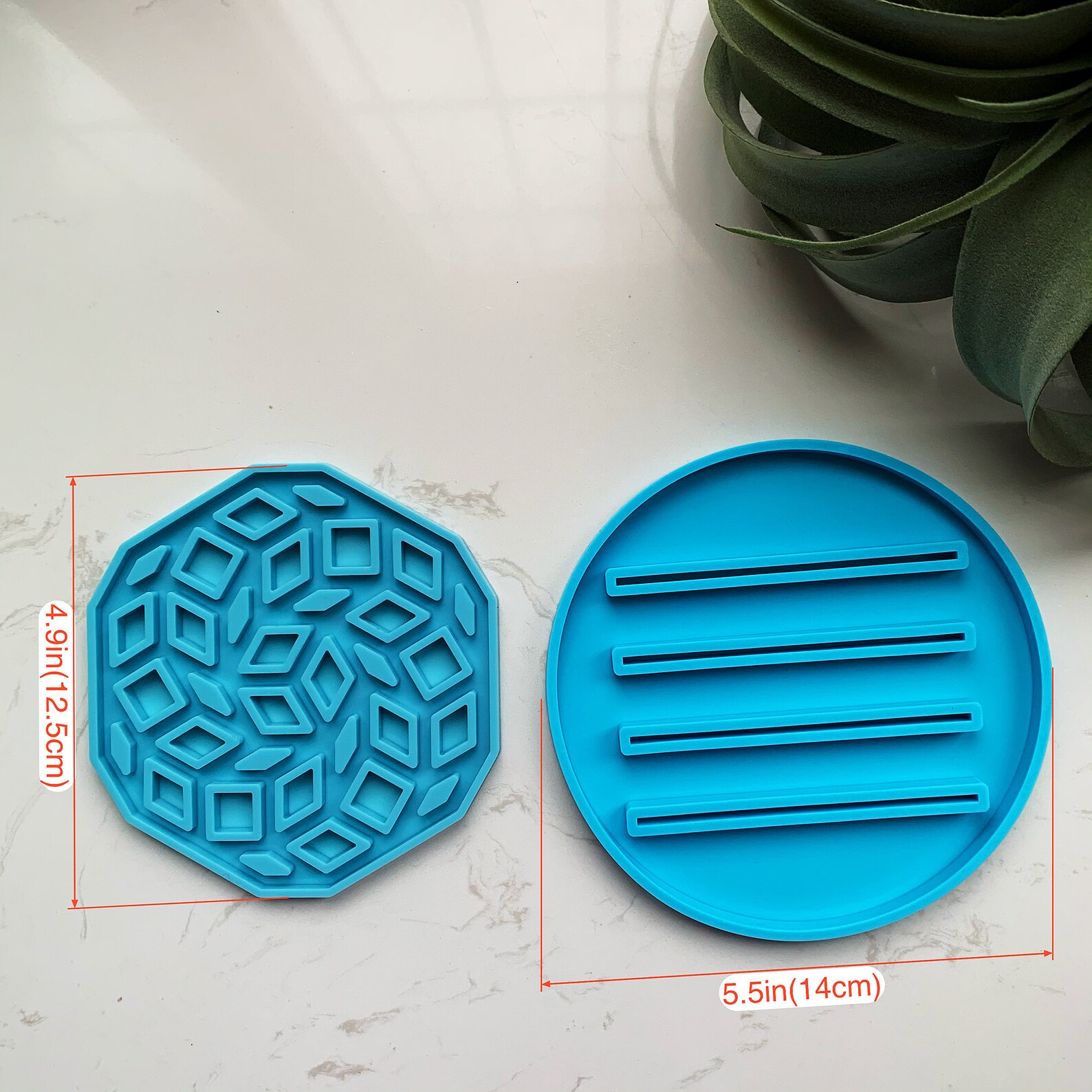 Hollow Silicone Coaster Mold Set Holder Mold Set Resin Etsy