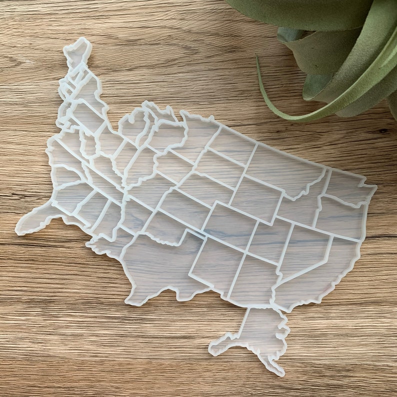 USA Map Silicone Mold States Shiny Mold Jewelry Making Etsy