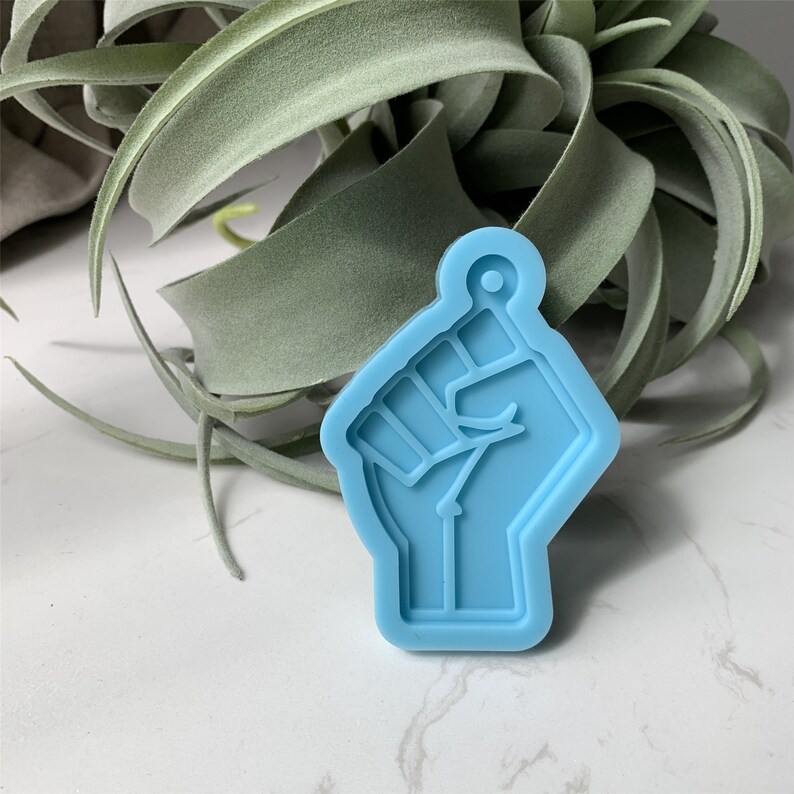 Fist Straw Topper Silicone Moldfist Keychain Silicone Etsy