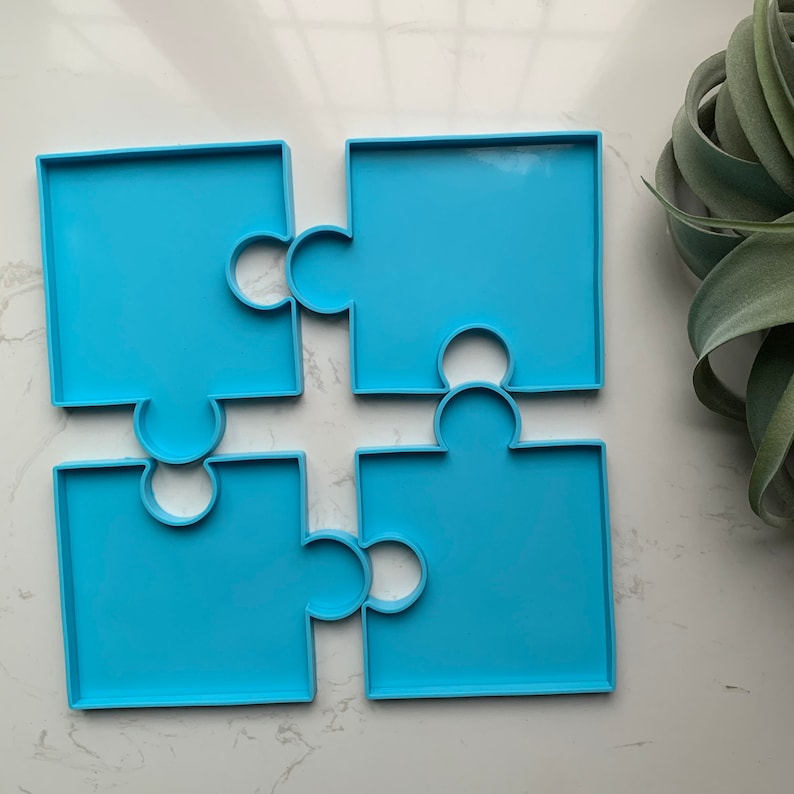 Puzzle Piece Coaster Mold Epoxy Resin Mould Mold for Resin Etsy