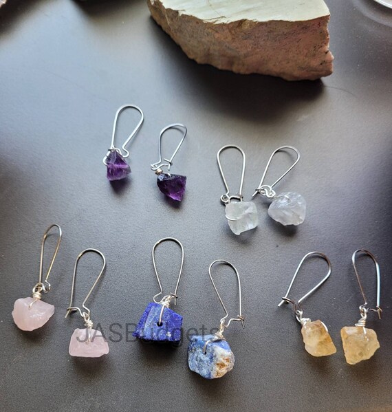 Raw sale crystal earrings