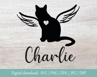 Download Cat Angel Svg Etsy PSD Mockup Templates