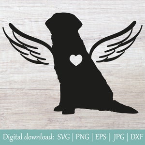 Golden Retriever Svg | Pet Dog Memorial SVG | Angel Wings SVG | Dog Loss Svg | Pet Loss Svg | Dog Memory Svg | Pet Love Svg | Memory of Dog