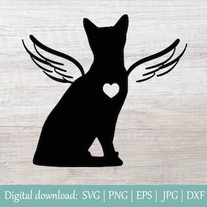 Abyssinian Pet Cat Memorial SVG | Angel Wings SVG | Cat Loss Svg | Cat Svg | Pet Loss Svg | Abyssinian | Pet Love Svg | Memory of Cat Svg