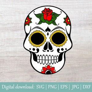 Sugar Skull SVG | Sugar Skull Clipart | Day of the Dead SVG