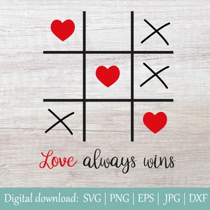 Tic Tac Toe Valentine SVG | Valentine&#39;s Day Clip Art | Valentine&#39;s Day svg | Tic Tac Toe svg | Love svg