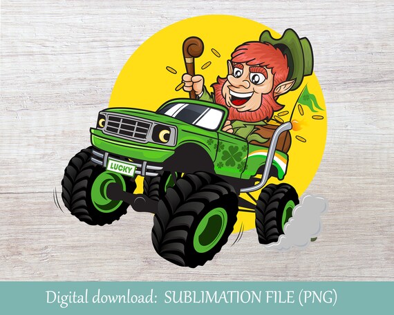 St Patrick, Shamrock Driving Monster Truck St Patrick's Day T-Shirt St Patrick, Shamrock Driving Monster Truck St Patrick's Day T-Shirt