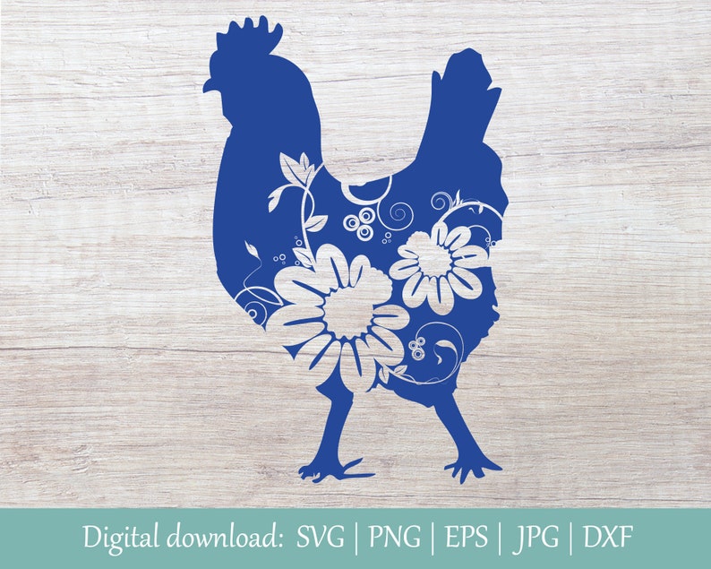 Farm Animal Design Floral Chicken Svg Silhouette Printable Chicken Clipart Rooster Floral Design Vector Hen Clipart Chick Svg Clip Art Art Collectibles Delage Com Br