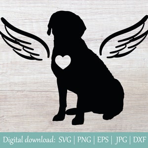 Labrador Svg | Haustier Hunde Memorial SVG | Engelflügel SVG | Hund Verlust Svg | Haustier Verlust Svg | Dog Memory Svg | HaustierLiebe Svg | Memory of Dog Svg
