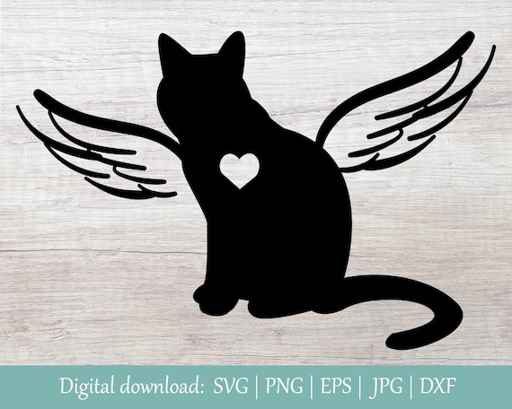 Two winged cats reflection cat icon Royalty Free Vector