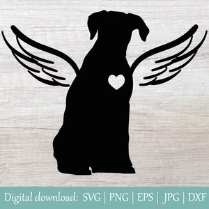 Boxer Dog Memorial SVG | Angel Wings SVG | Dog Loss Svg | Dog Svg | Pet Loss Svg | Dog Memory Svg | Pet Love Svg |