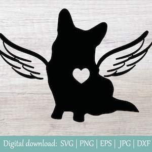 Pet Corgi Memorial SVG | Angel Wings SVG | Dog Loss Svg | Dog Svg | Pet Loss Svg | Dog Memory Svg | Pet Love Svg | Memory of Dog Svg